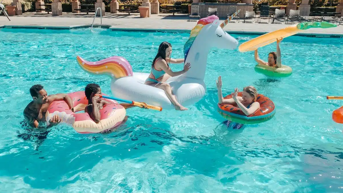 piscine  soirée