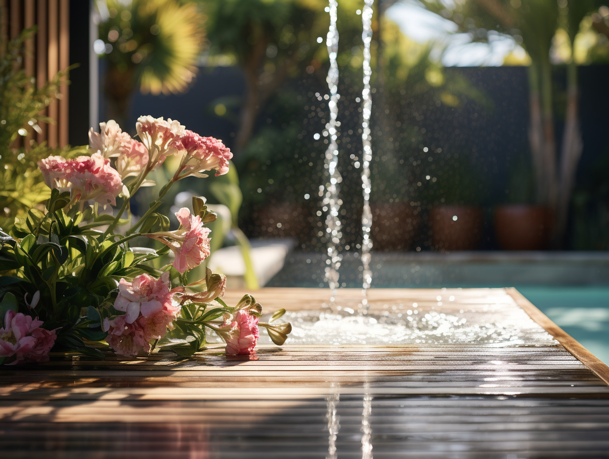 douche extérieure piscine